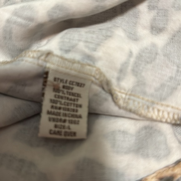 Vintage Havana Blouse Leopard Print Back Tie Detail Long Sleeves Button Down - Picture 11 of 13